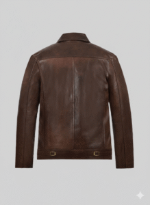 Expendables 2 Statham Jacket Men Brown Real Leather Field Coat