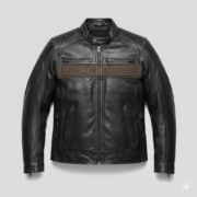 Harley Davidson Black Leather Biker Jacket for Men