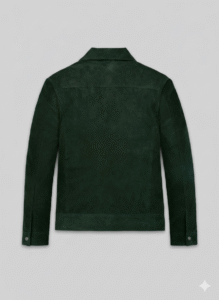 Dark Green Suede Jacket KJ Apa Riverdale Inspired Slim Fit