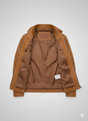 Martin Lawrence Leather Jacket Brown Vintage Slim Fit