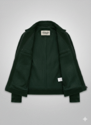 Dark Green Suede Jacket KJ Apa Riverdale Inspired Slim Fit