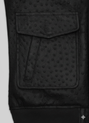 The Fault in Our Stars Ansel Elgort Ostrich Leather Jacket