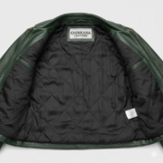 Chris Pine Green Leather Biker Jacket for Men Premium Skin