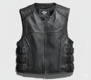 Motorcycle Leather Tactical Vest Men Armor Sleeveless Jacket