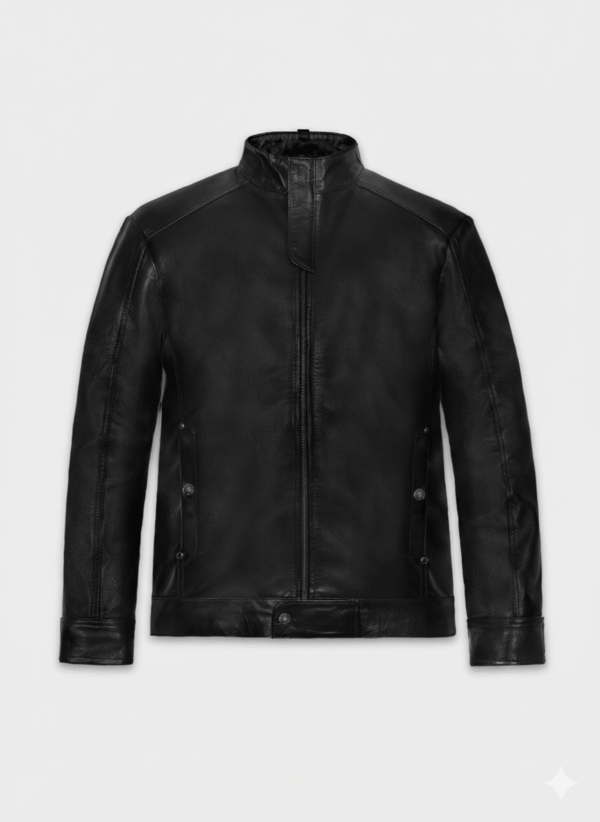Limitless Bradley Cooper Black Lambskin Leather Biker Jacket