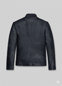 Navy Blue Leather Jacket Men Mission Impossible Fallout Style