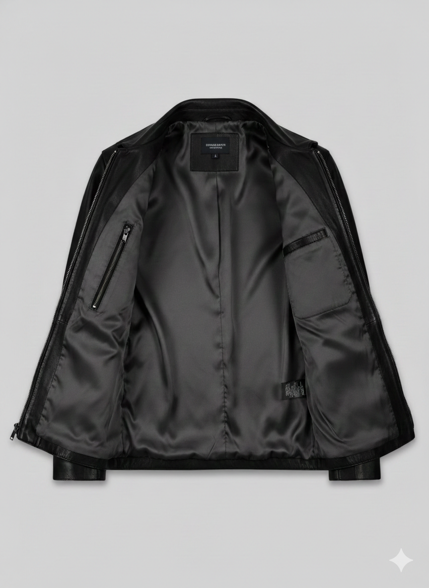 Damon Salvatore Leather Jacket Black Men Slim Fit