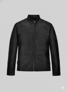 Minority Report Leather Jacket Slim Fit Black Real Sheepskin