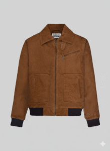 Suede Bomber Jacket Man Armie Hammer From Uncle Style