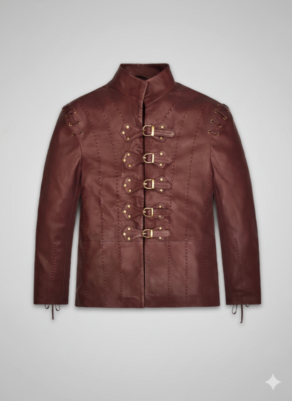 Game Thrones Jaime Lannister Maroon Leather Jacket Red Coat