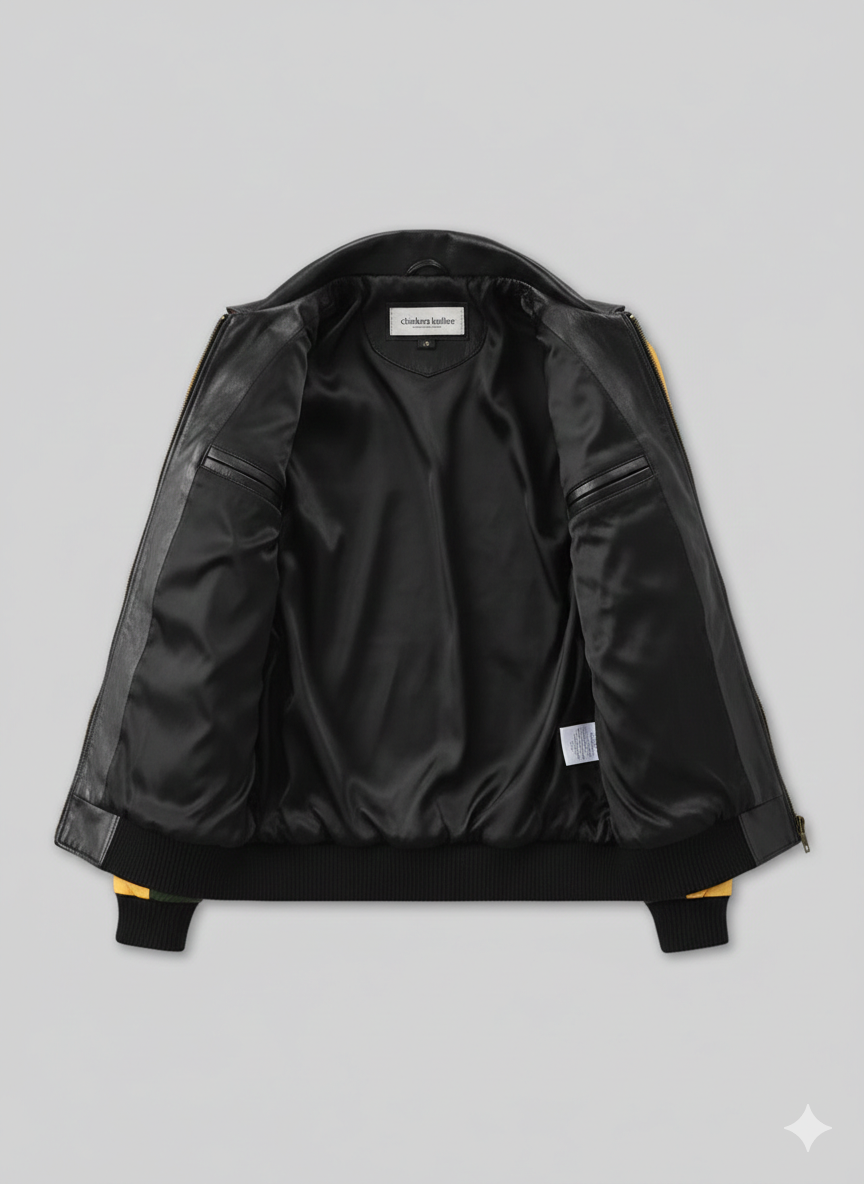 8 Ball Leather Jacket Patrick Warburton Multi Color Bomber