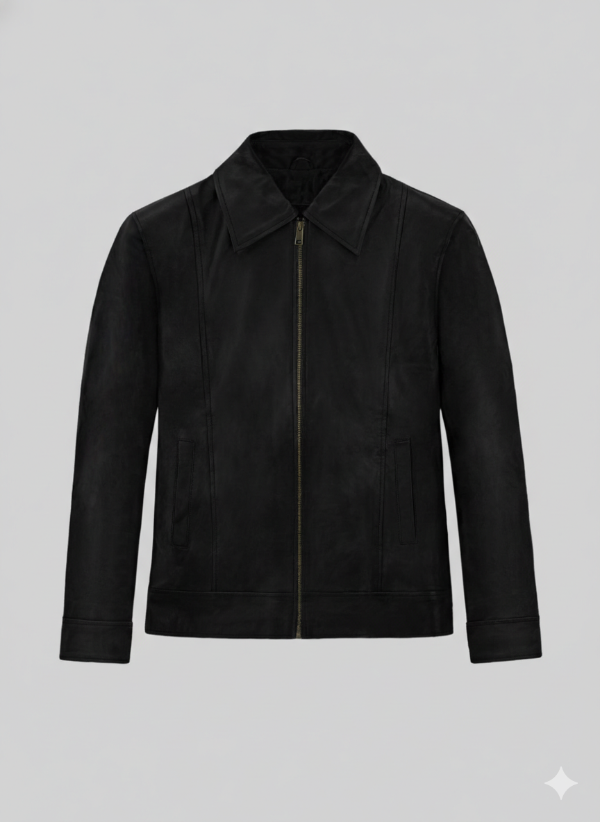 Hank Moody Leather Jacket Californication Season 5 Black Suede