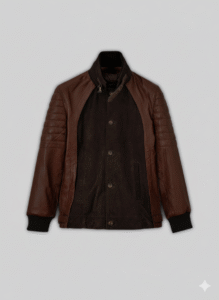 Horns Daniel Radcliffe Brown Suede Leather Bomber Jacket
