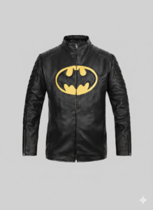 Lego Batman Leather Jacket Black Superhero Biker Coat for Men