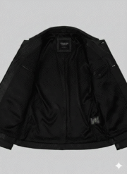 Elvis Presley Black Leather Trucker Jacket Chinkara Leathers