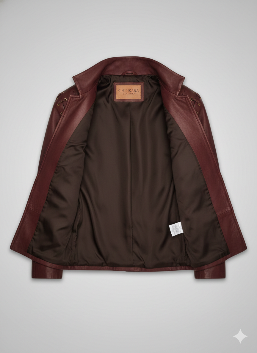 Game Thrones Jaime Lannister Maroon Leather Jacket Red Coat