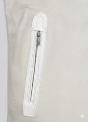 Fast X Jason Statham Cream Leather Jacket Premium Biker Style