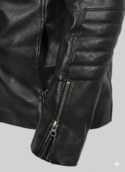 Lego Batman Leather Jacket Black Superhero Biker Coat for Men