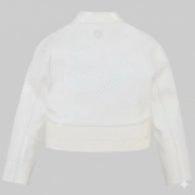 White Shiny Leather Jacket for Women Premium Biker Fashion