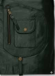 Chris Pine Green Leather Biker Jacket for Men Premium Skin
