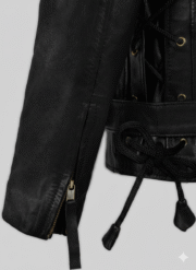 Terminator 2 Black Leather Jacket Arnold Schwarzenegger Style