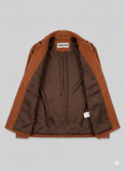Suede Leather Safari Jacket Tom Cruise Inspired Chinkara Brown