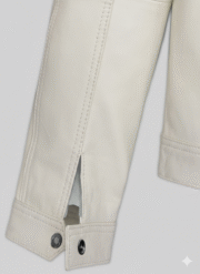 Fast X Jason Statham Cream Leather Jacket Premium Biker Style