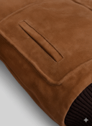 Suede Bomber Jacket Man Armie Hammer From Uncle Style