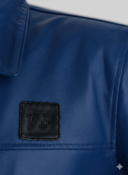 Fallout 76 Blue Leather Vault Dweller Cosplay Biker Jacket