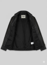 Vin Diesel Leather Jacket Black Racer Style Casual Men Biker