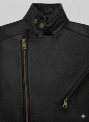 Iron Man Leather Jacket Premium Black Slim Fit Motorcycle Gear