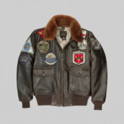 G-1 Flight Leather Jacket Vintage Brown Aviator Pilot Military Style