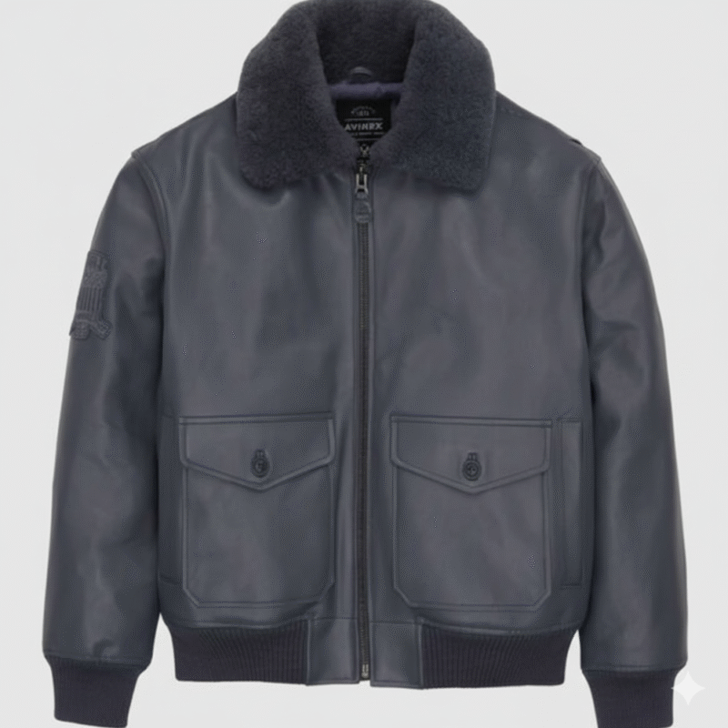 Avirex Classic Black G-1 Aviator Leather Flight Jacket