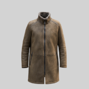 B3 Shearling Sheepskin Long Leather Coat for Men