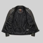 Harley Davidson Vintage Black Leather Biker Jacket