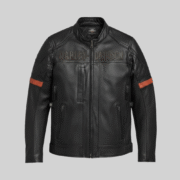 Harley Davidson Men’s Black Leather Riding Jacket