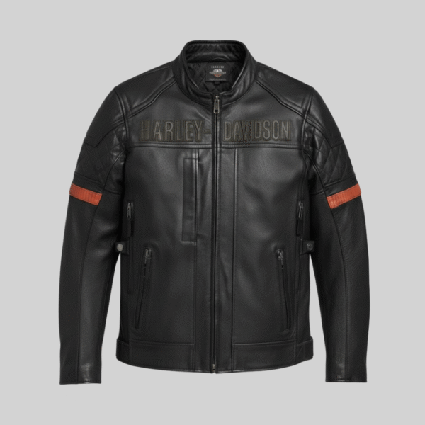 Harley Davidson Men’s Black Leather Riding Jacket
