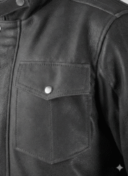 Dark Grey Leather Jacket for Men Premium Biker Outerwear
