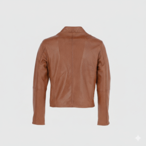 Men's Brown Leather Biker Jacket Inspired by Keirnan Shipka