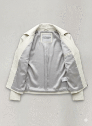 White Fringe Leather Jacket Kiernan Shipka Totally Killer Style