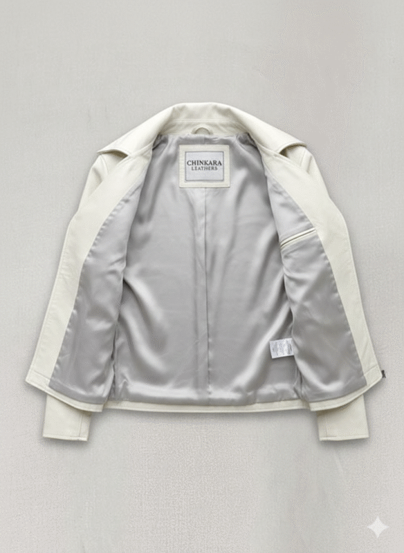 White Fringe Leather Jacket Kiernan Shipka Totally Killer Style