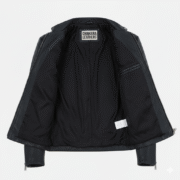 Black Quilted Biker Leather Jacket for Men with Premium Finish