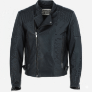 Black Quilted Biker Leather Jacket for Men with Premium Finish