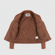 Men's Brown Leather Biker Jacket Inspired by Keirnan Shipka