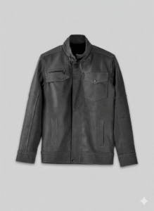 Dark Grey Leather Jacket for Men Premium Biker Outerwear