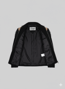 Men's Western Suede Fringe Jacket with Tan Leather Yoke Detail