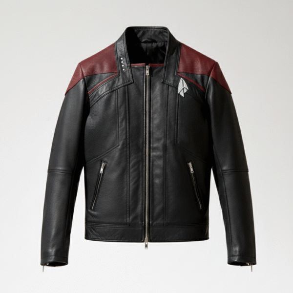 Star Trek Leather Jacket Chinkara Leathers Premium Biker Outfit